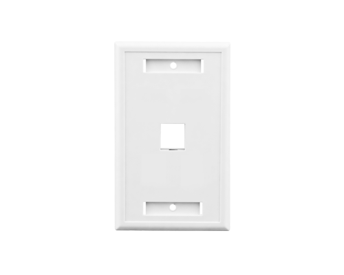 American-Style Single-Port Raised Frame Network Faceplate