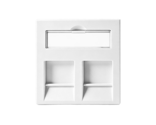 45×45mm Dual-Port Modular Insert with Label Field
