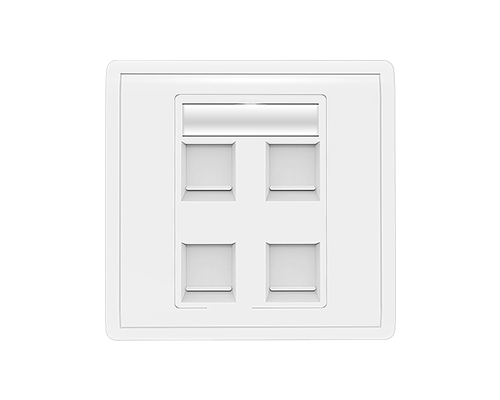 Four Port-Network RJ45 Wall Faceplate