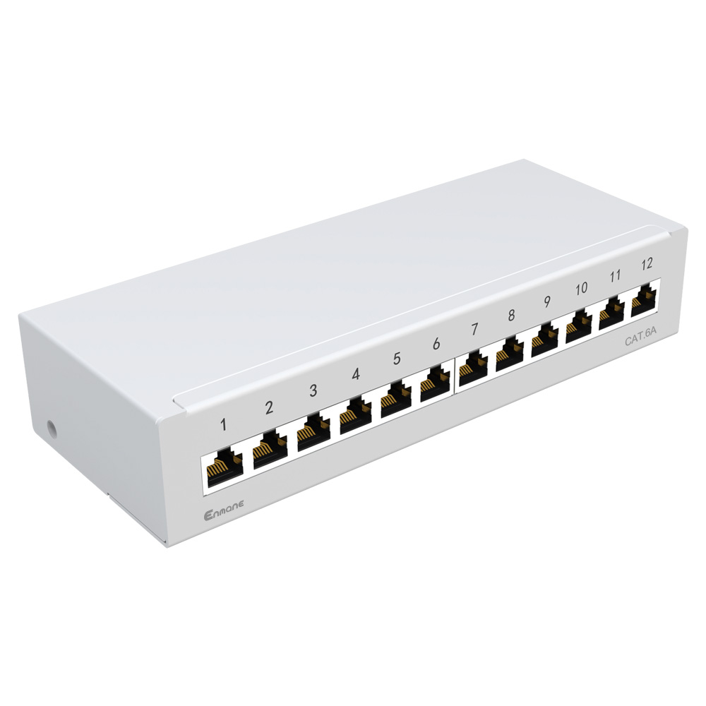 1U 12 Port Cat.6A Shielded Patch Panel