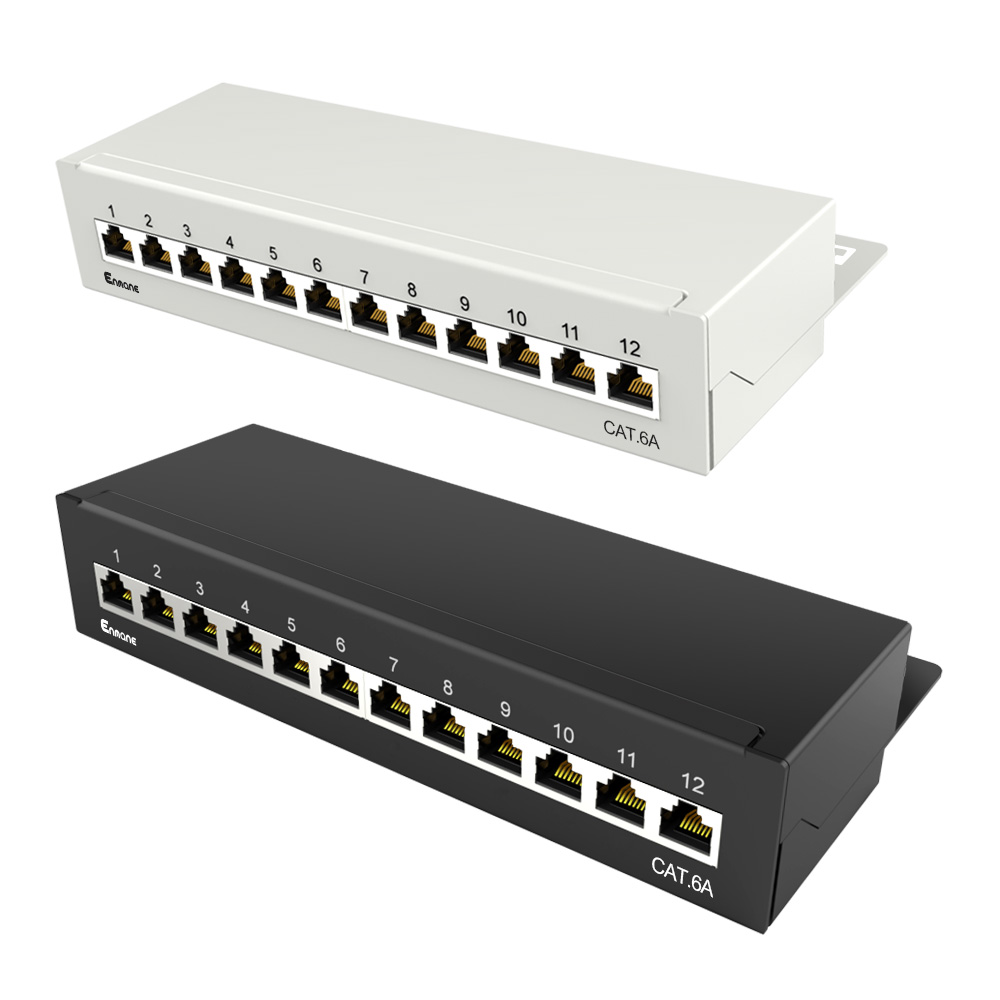 1U 12 Port-CAT.6A Shielded Patch Panel