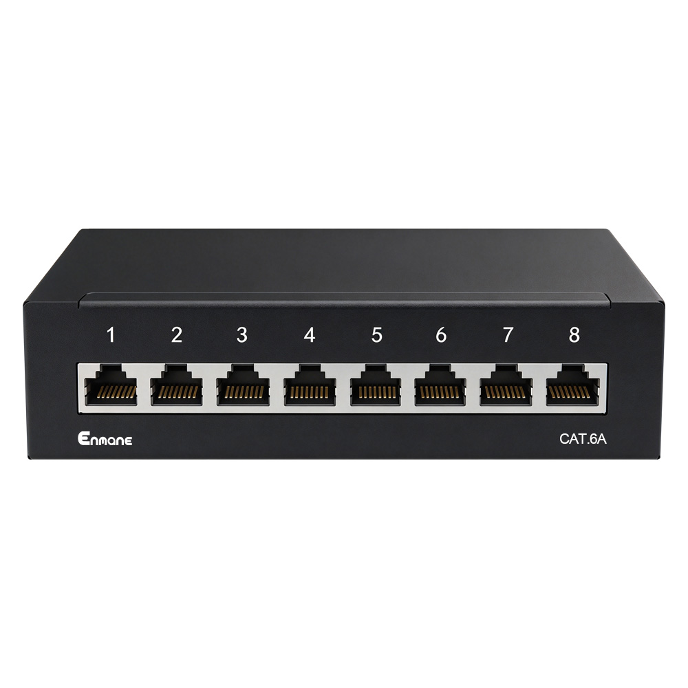 1U 8 Port Cat.6A Shielded Patch Panel