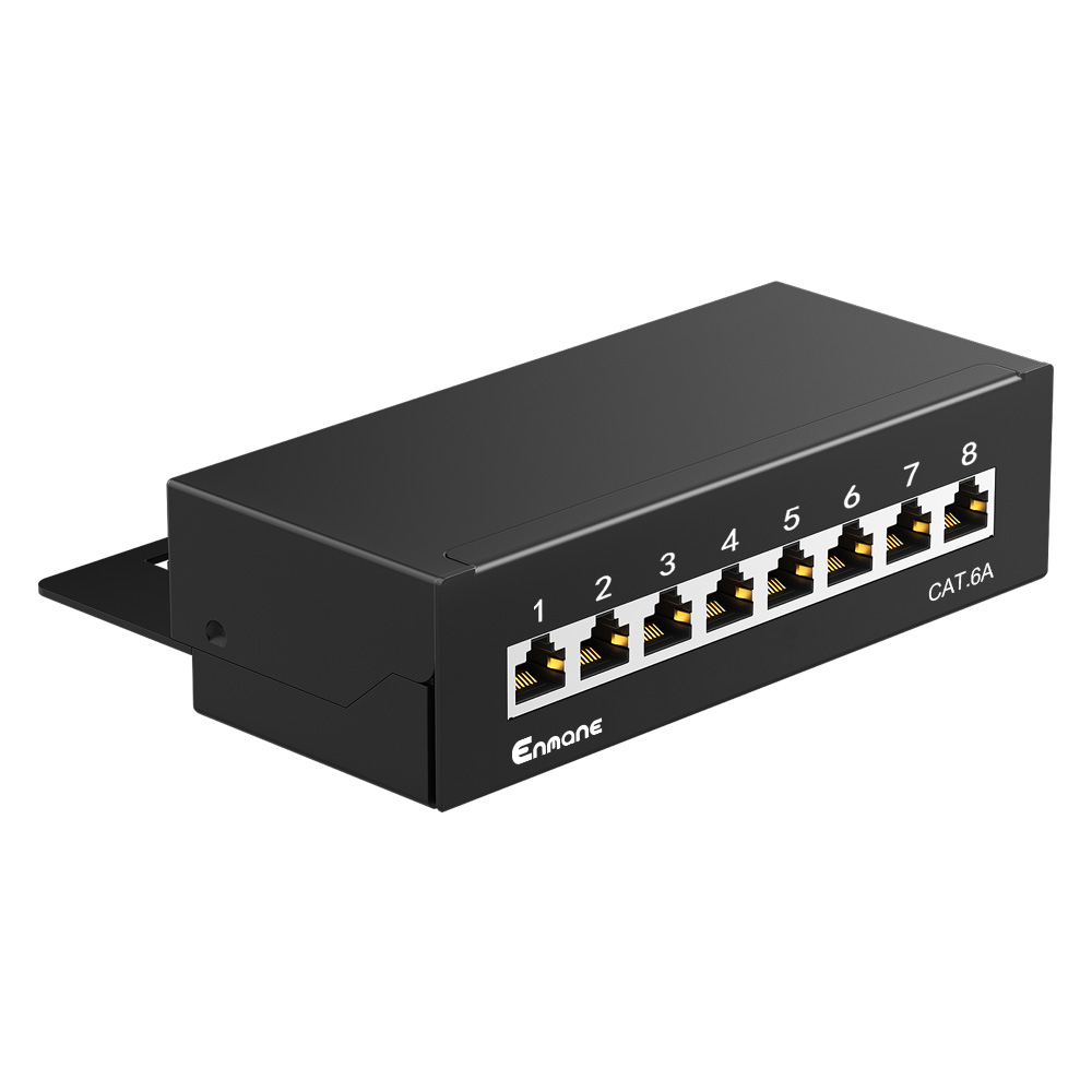 1U 8 Port-CAT.6A Shielded Patch Panel