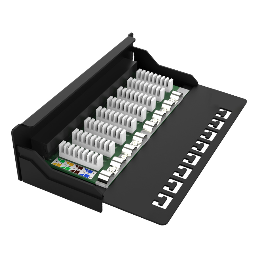 1U 8 Port-CAT.6A Shielded Patch Panel