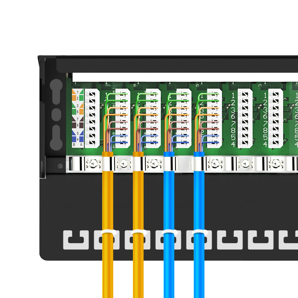 1U 8 Port-CAT.6A Shielded Patch Panel