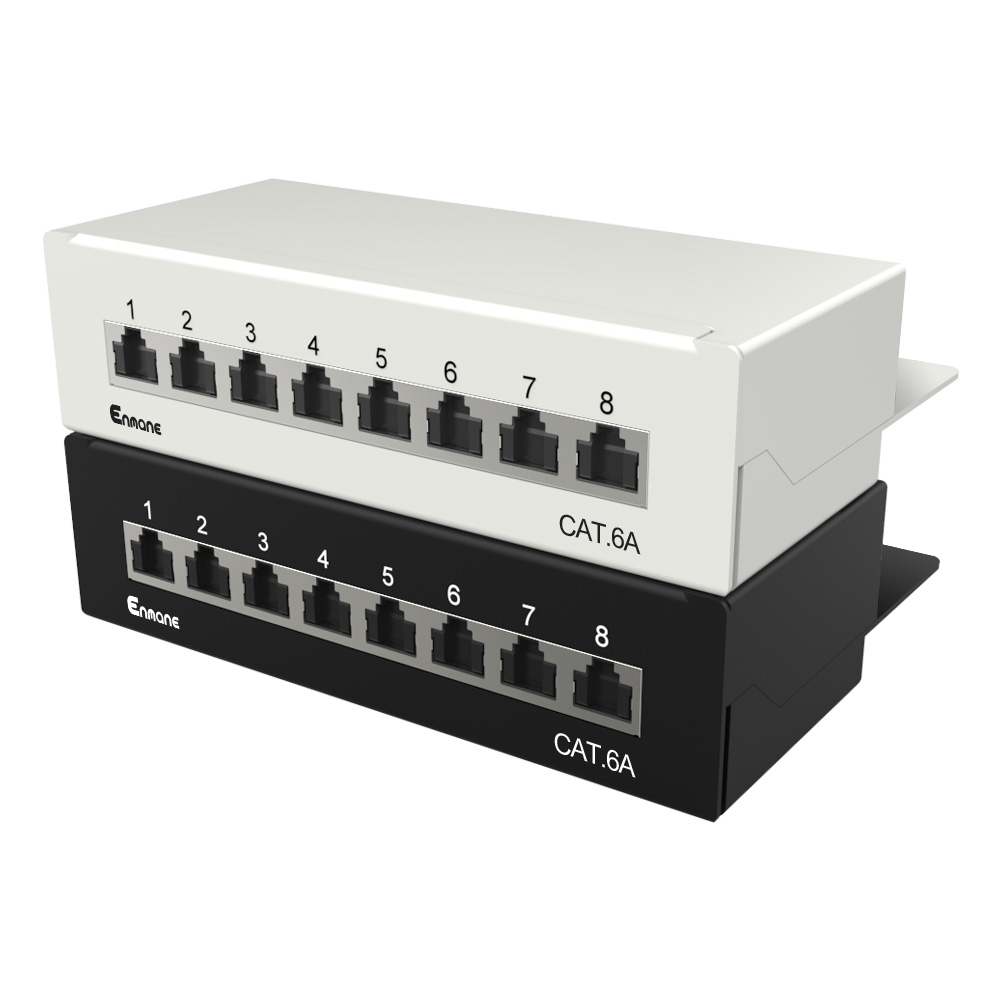 1U 8 Port-CAT.6A Shielded Patch Panel