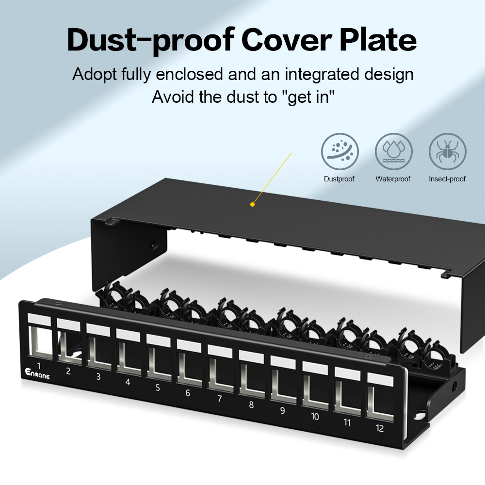 1U 12 Port-FTP Blank Patch Panel