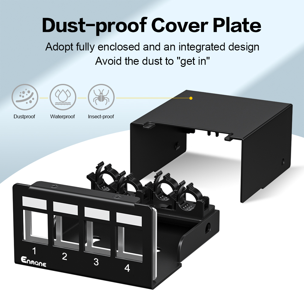 1U 4 Port-FTP Blank Patch Panel