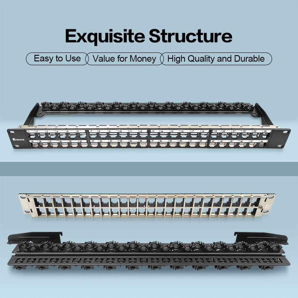 1U 48 Port-FTP Blank Patch Panel