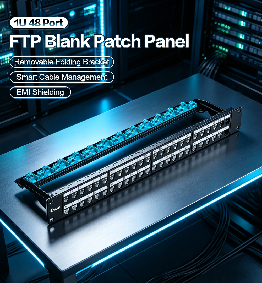 1U 48 Port-FTP Blank Patch Panel