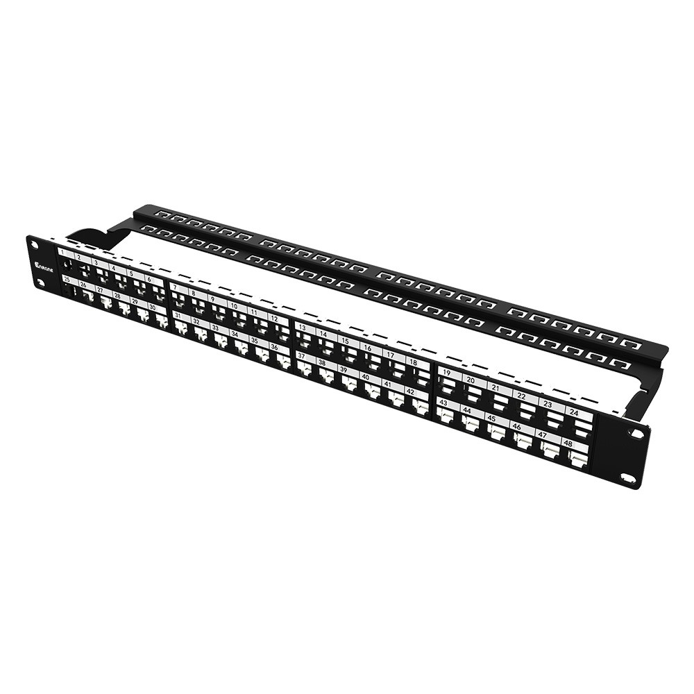 1U 48 Port FTP Blank Patch Panel