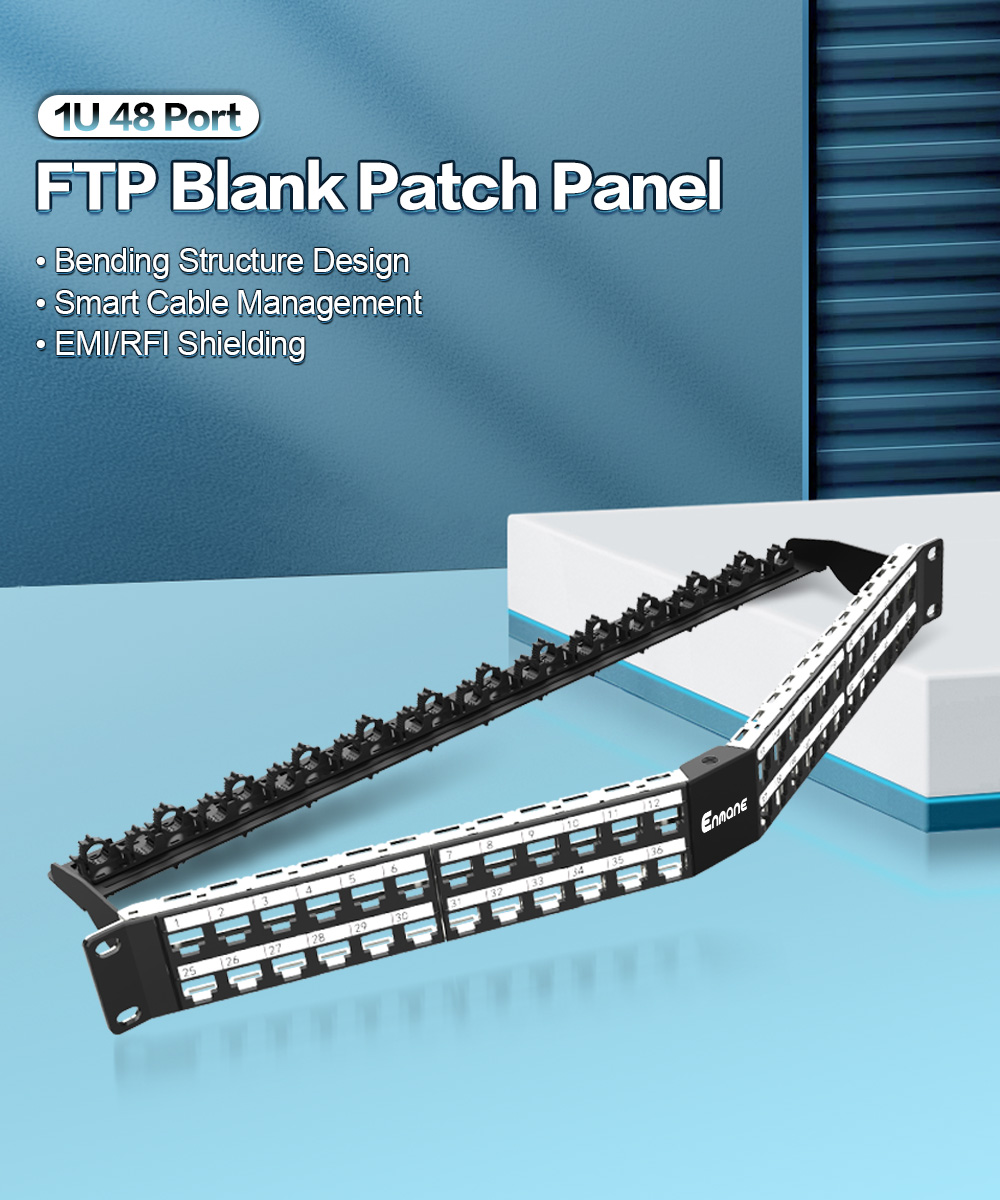 1U 48 Port-FTP Blank Patch Panel