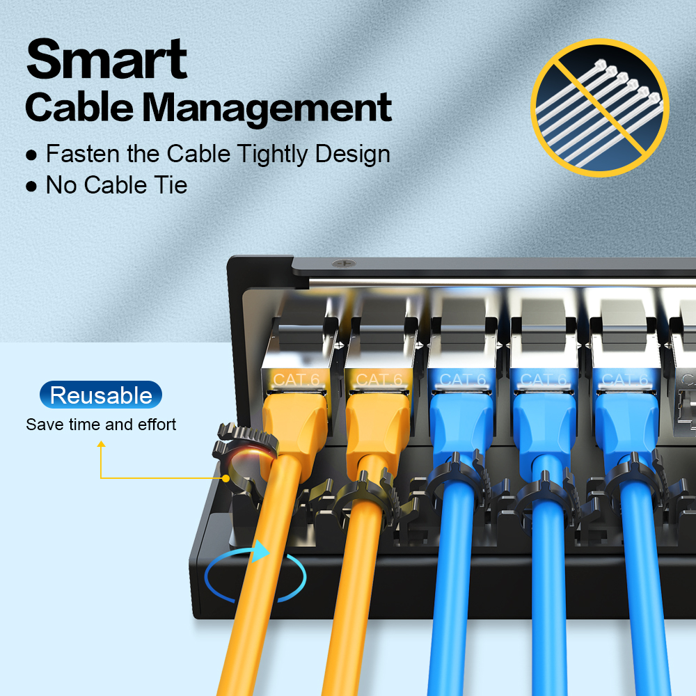 1U 8 Port-FTP Blank Patch Panel