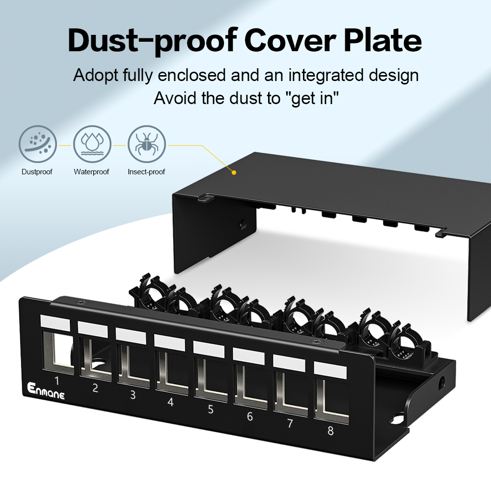 1U 8 Port-FTP Blank Patch Panel