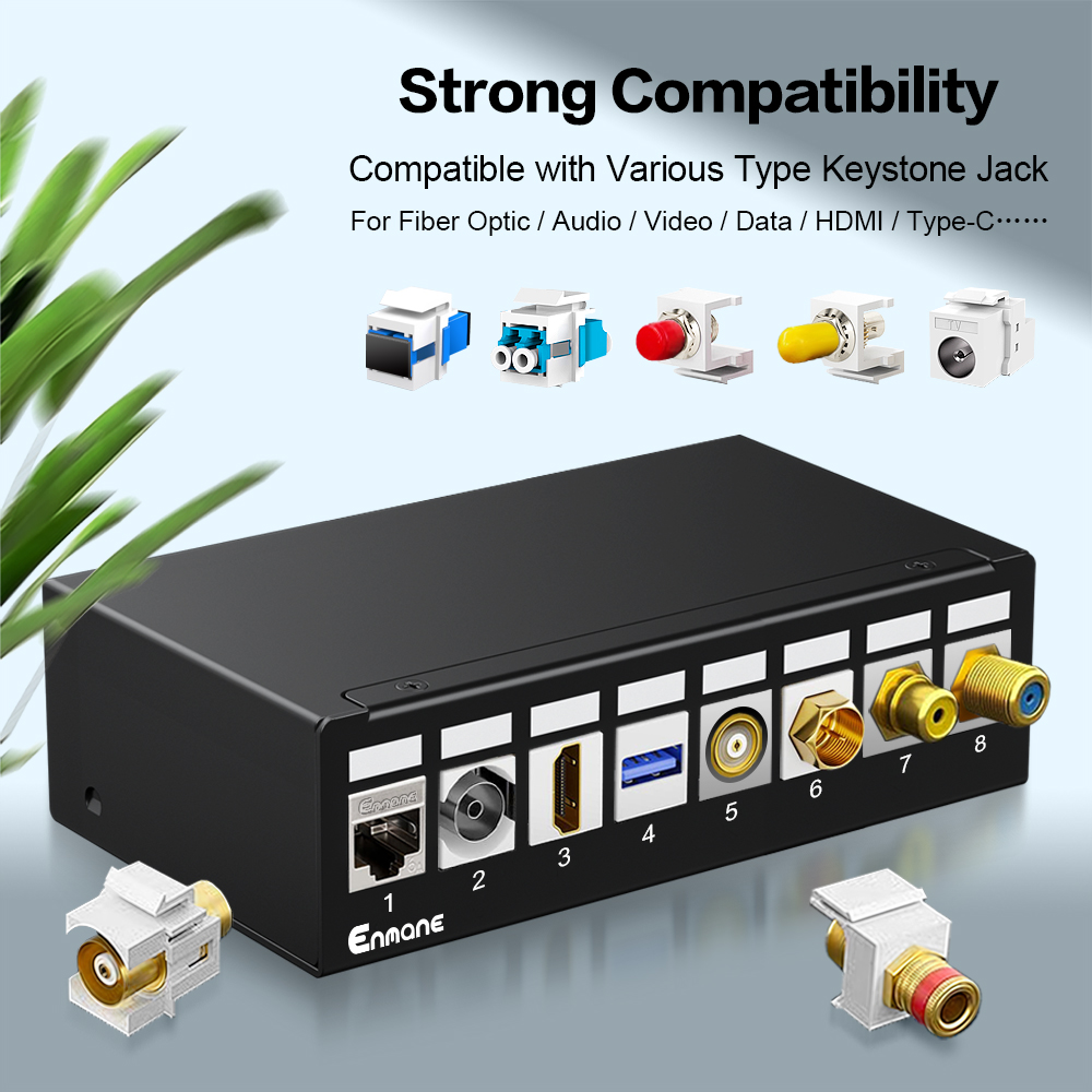 1U 8 Port-FTP Blank Patch Panel