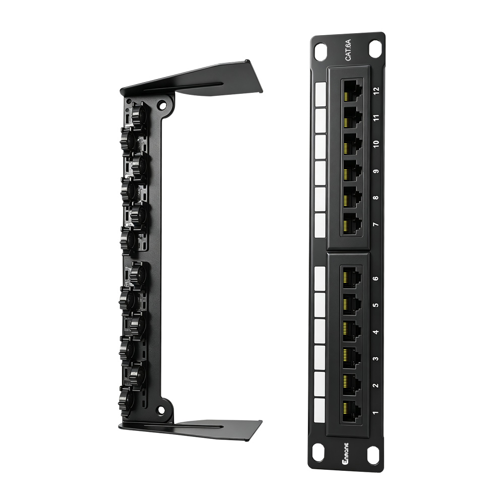1U 12 Port-CAT.6A UTP Patch Panel