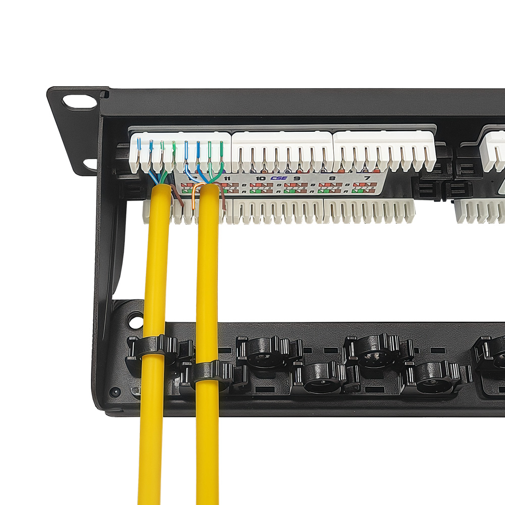 1U 12 Port-CAT.6A UTP Patch Panel