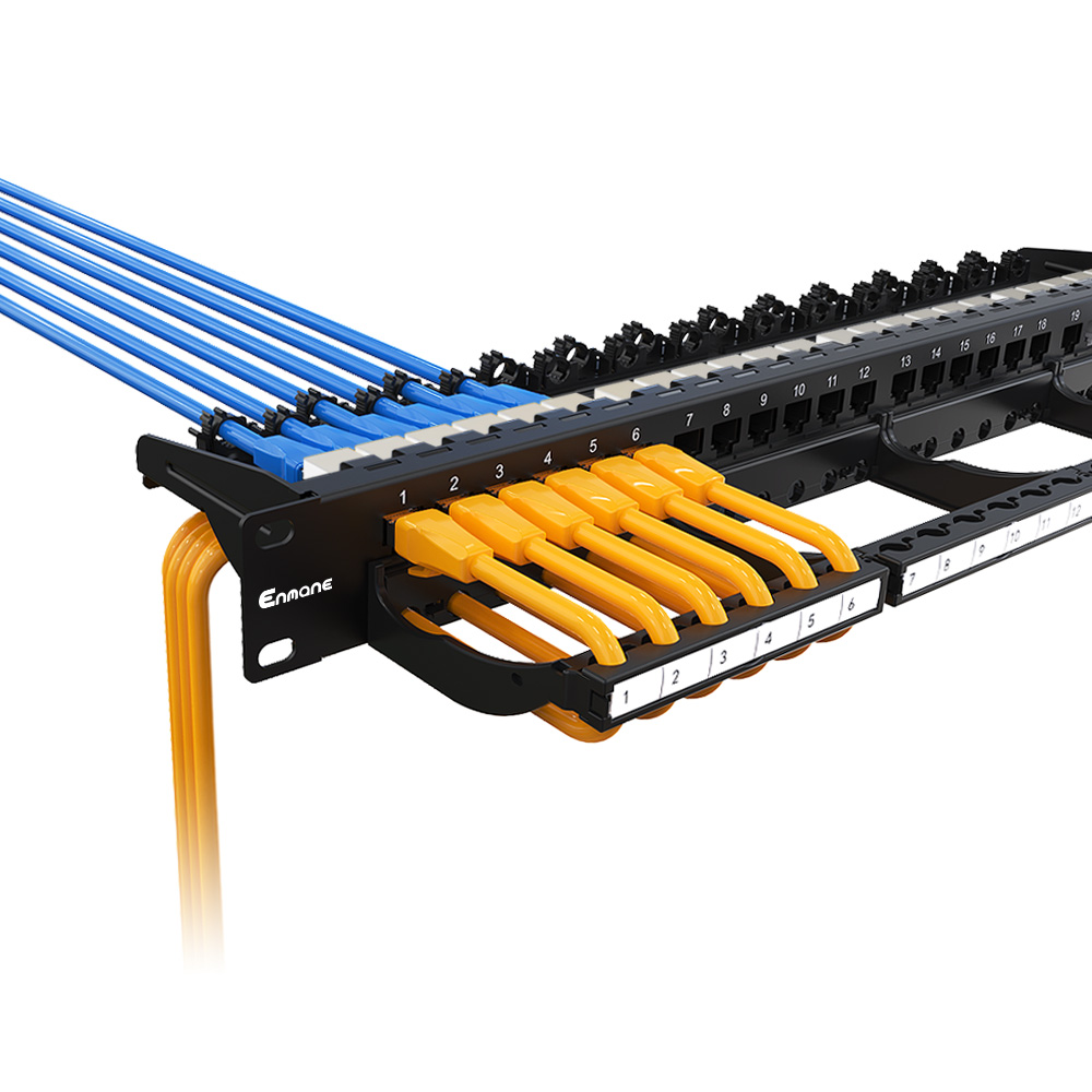 1U 24 Port FTP Blank Patch Panel with Removable Folding Bracket