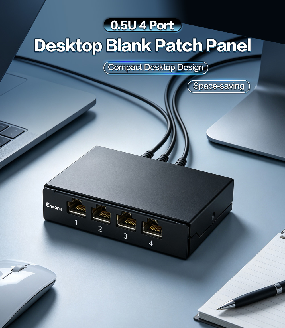 0.5U 4 Port-Blank Patch Panel