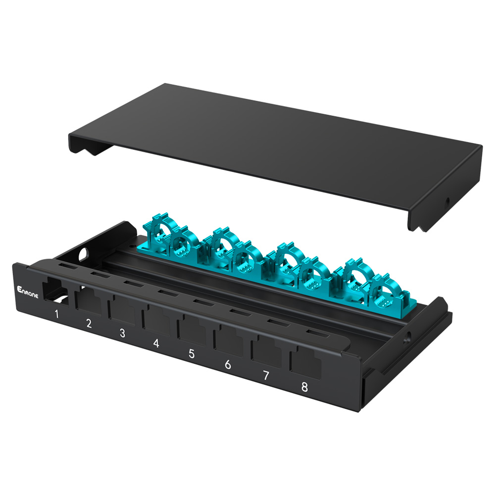 0.5U 8 Port-Blank Patch Panel