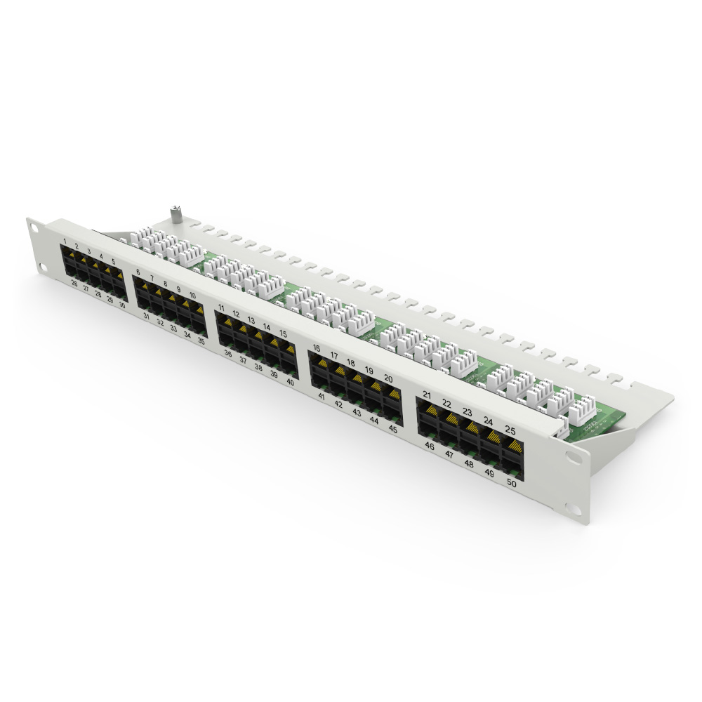 1U 50 Port Telephone Patch Panel