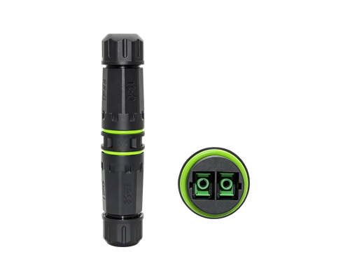 M20 IP68 SC Duplex Optical Fiber In-Line Connector