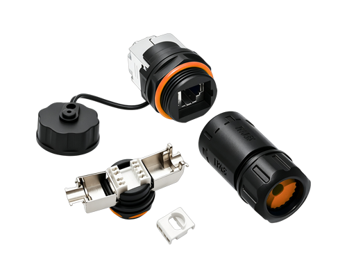 M23 Cat.6A Waterproof IDC RJ45 Connector