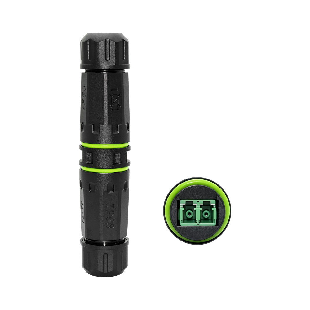 M20 IP68 LC Duplex Optical Fiber In-Line Connector
