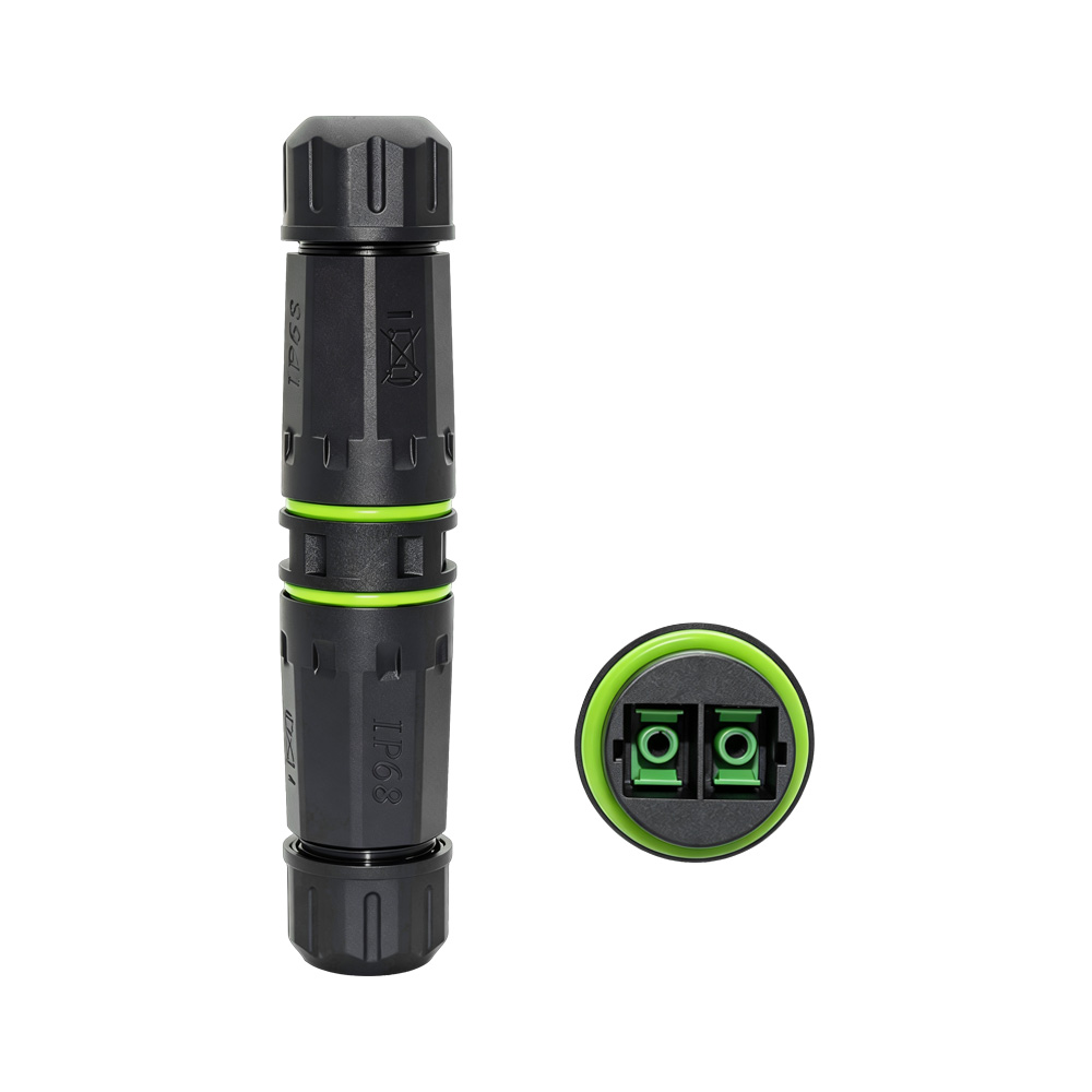 M20 IP68 SC Duplex Optical Fiber In-Line Connector