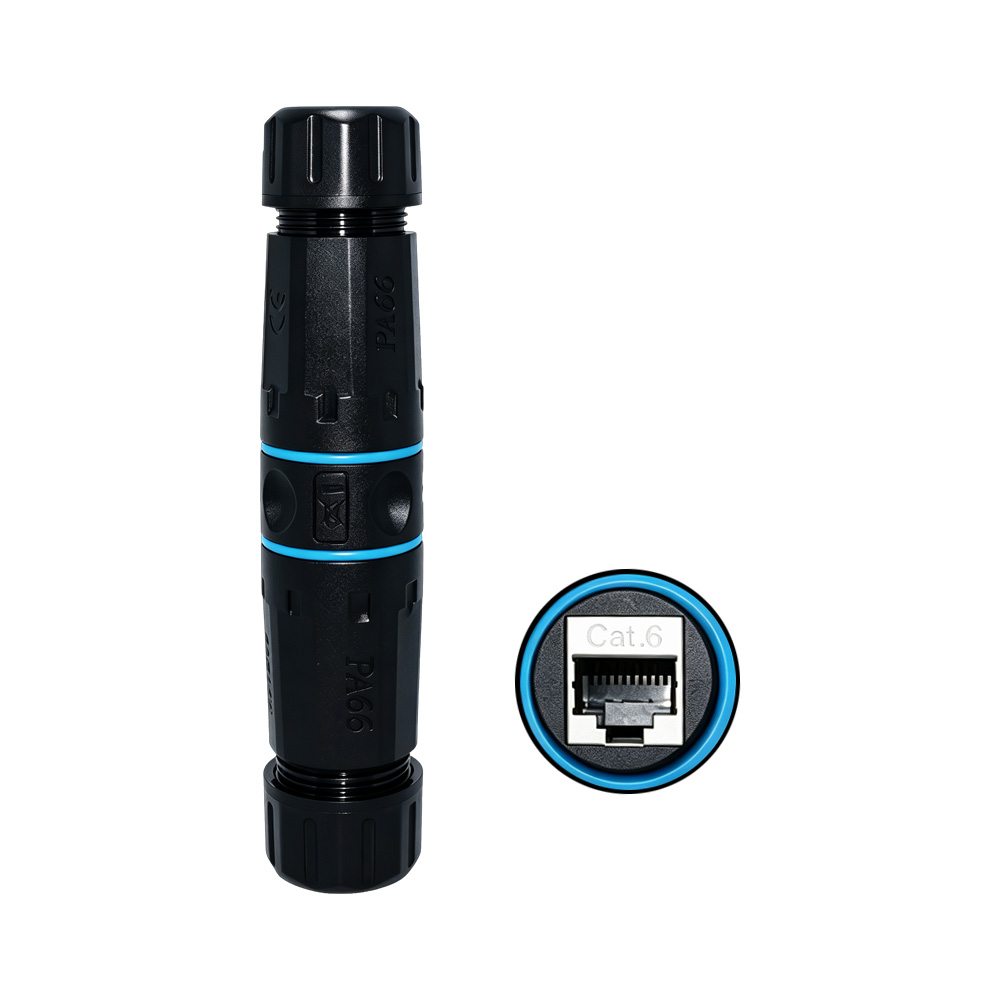 M23 Cat.6 Waterproof RJ45 In-Line Coupler